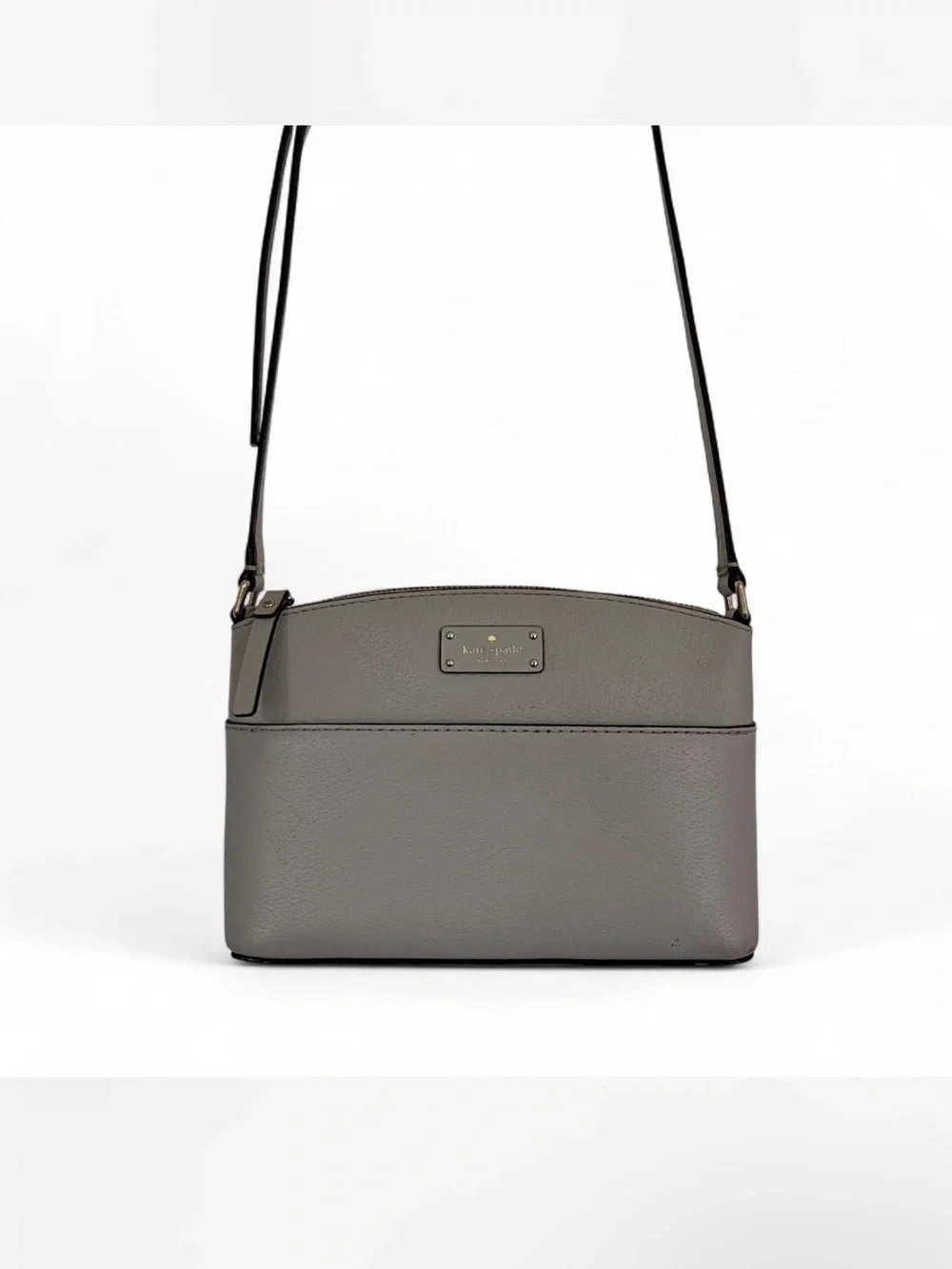 kate spade gray pebble leather crossbody bag